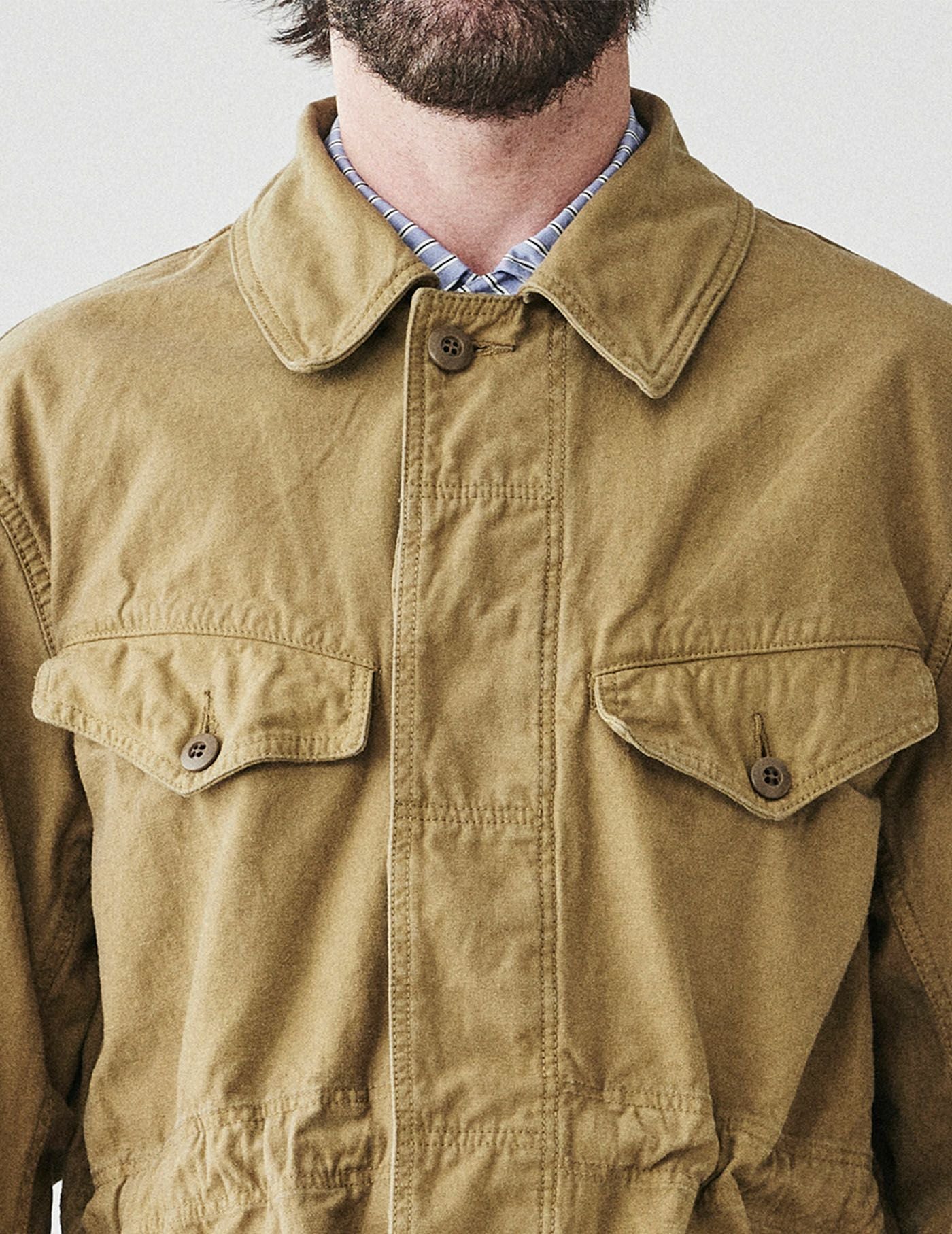 W POINT】【SALE】 CO/LI バックサテン ミリタリージャケット