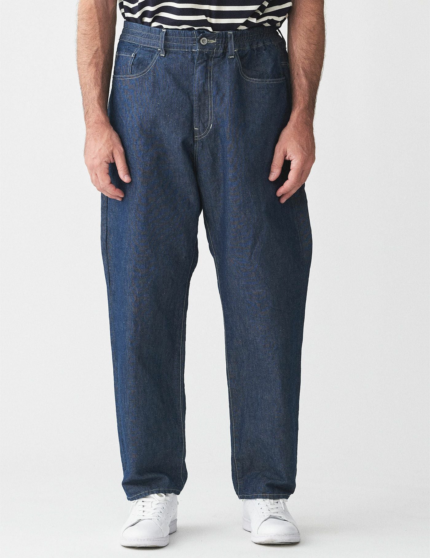 SALE】 9oz CO/LIキャンバスデニム ペグトップ5ポケットパンツ