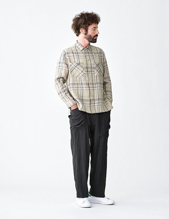 W POINT】【SALE】 ソフトLI チェック オープンカラーシャツ