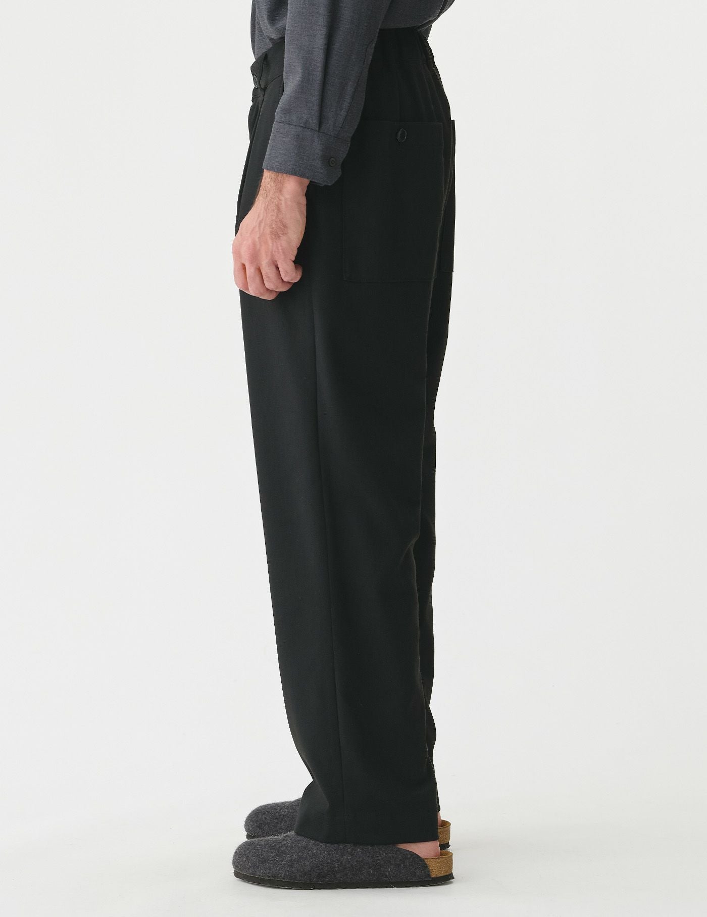 SALE】PE/RAツイルストレッチワンタックワイドパンツ | (パドカレ)公式