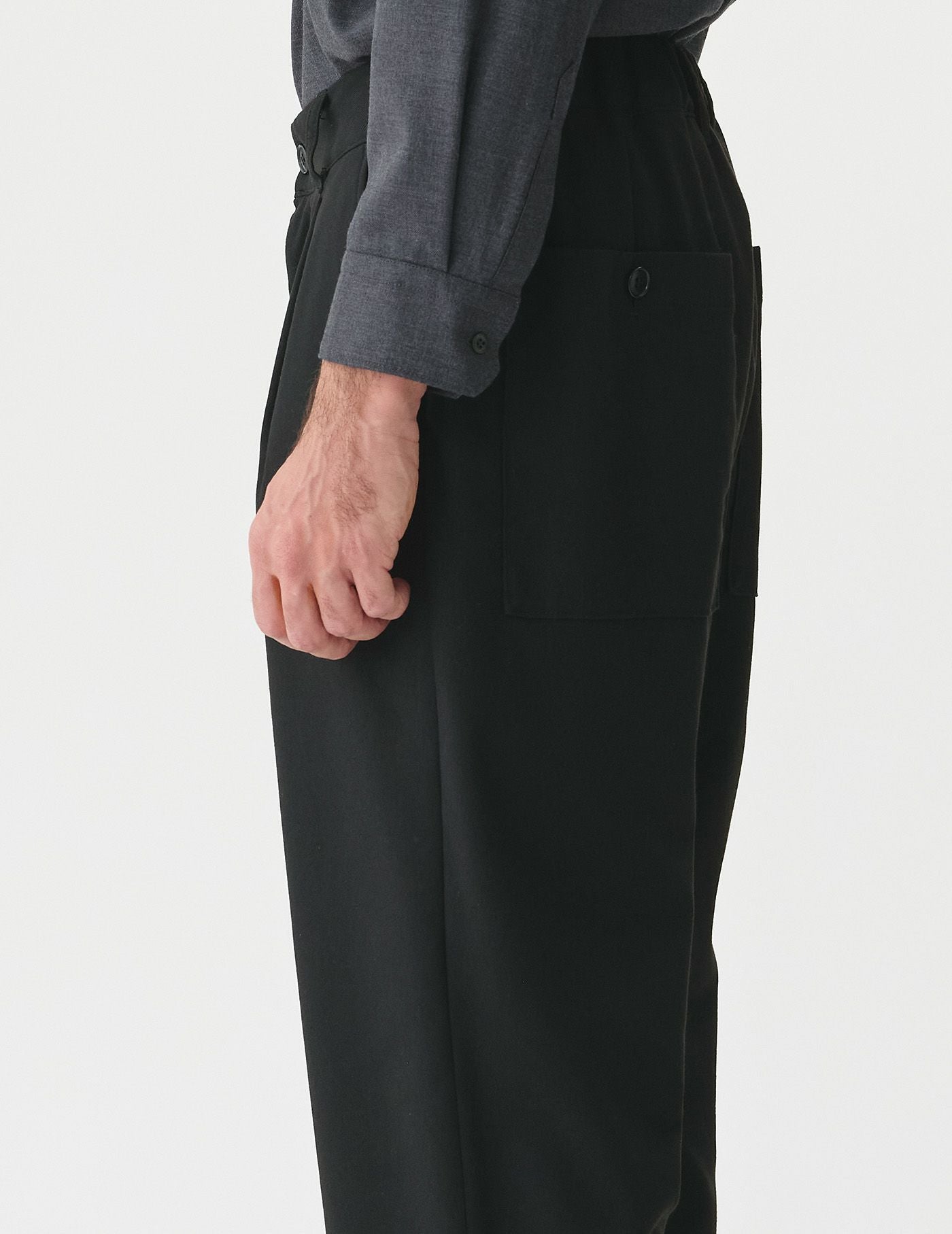 SALE】PE/RAツイルストレッチワンタックワイドパンツ | (パドカレ)公式