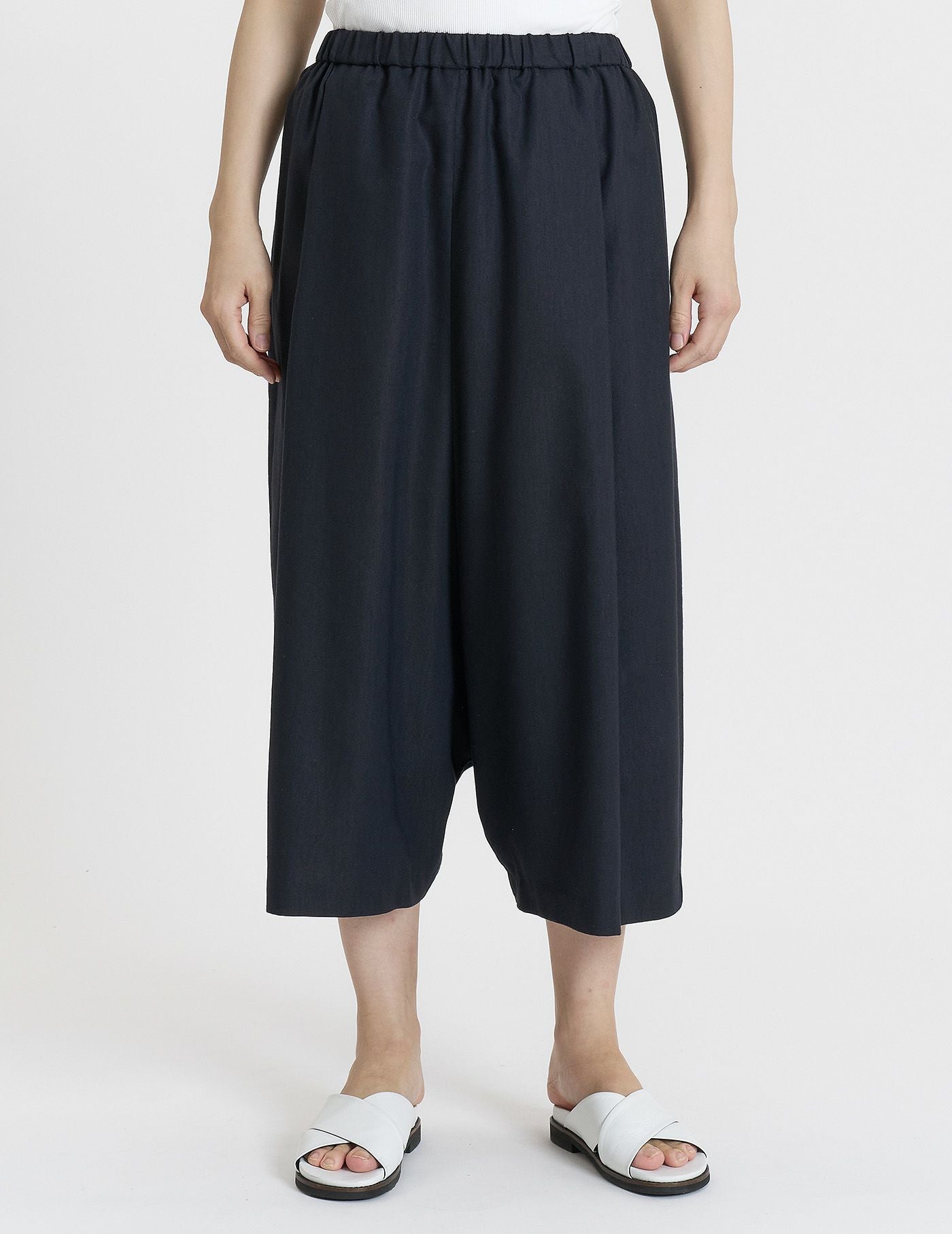 SALE】コットンリネン綾ストレッチ サルエルパンツ | (パドカレ)公式