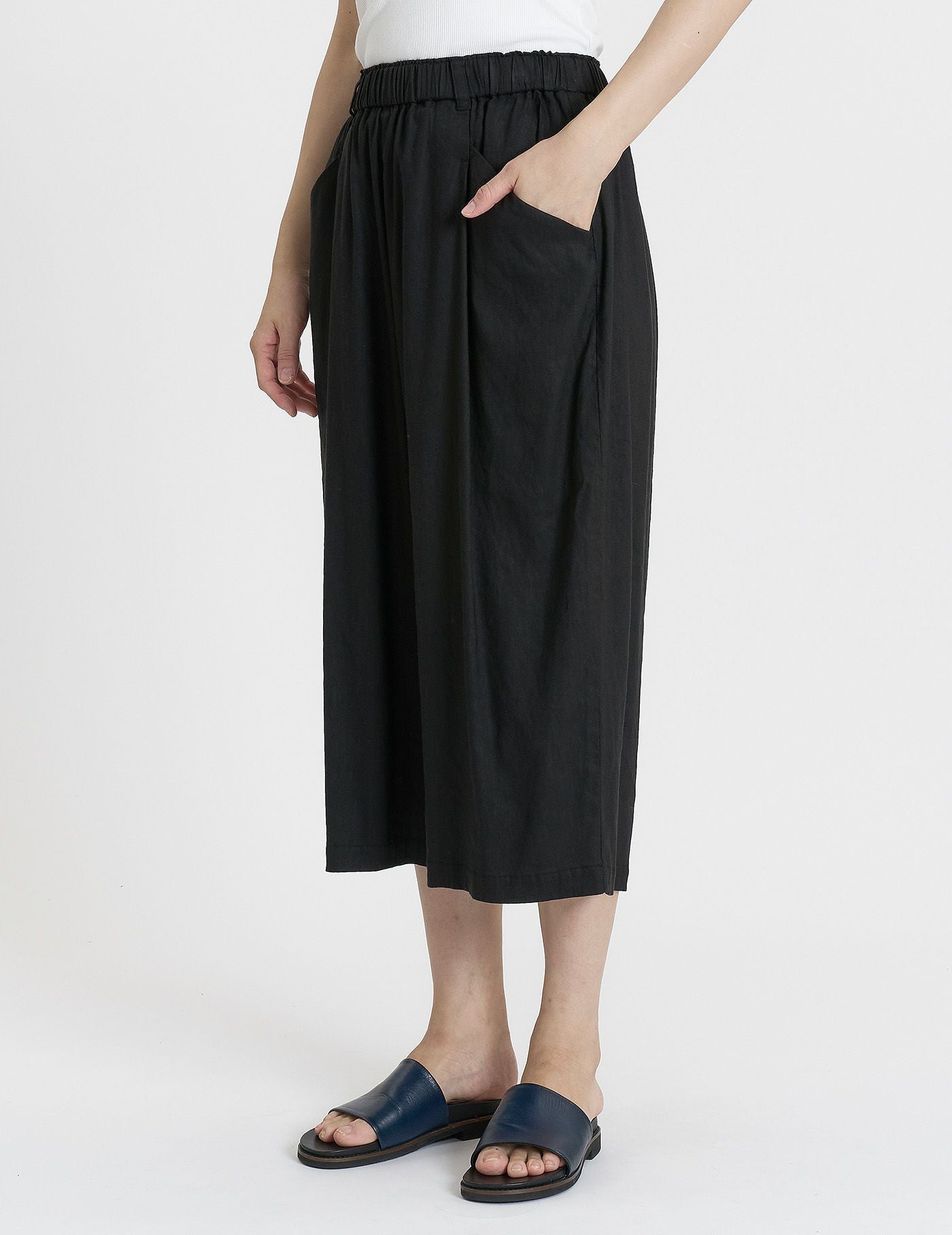 SALE】リネンレーヨンストレッチ サルエルパンツ | (パドカレ)公式