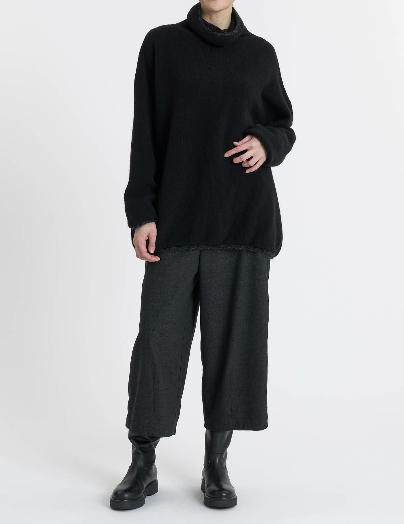 パドカレ　ブラック ウールパンツ 期間限定！10%OFF】TWEEDY TWILL パンツ | (パドカレ)公式オンラインストア