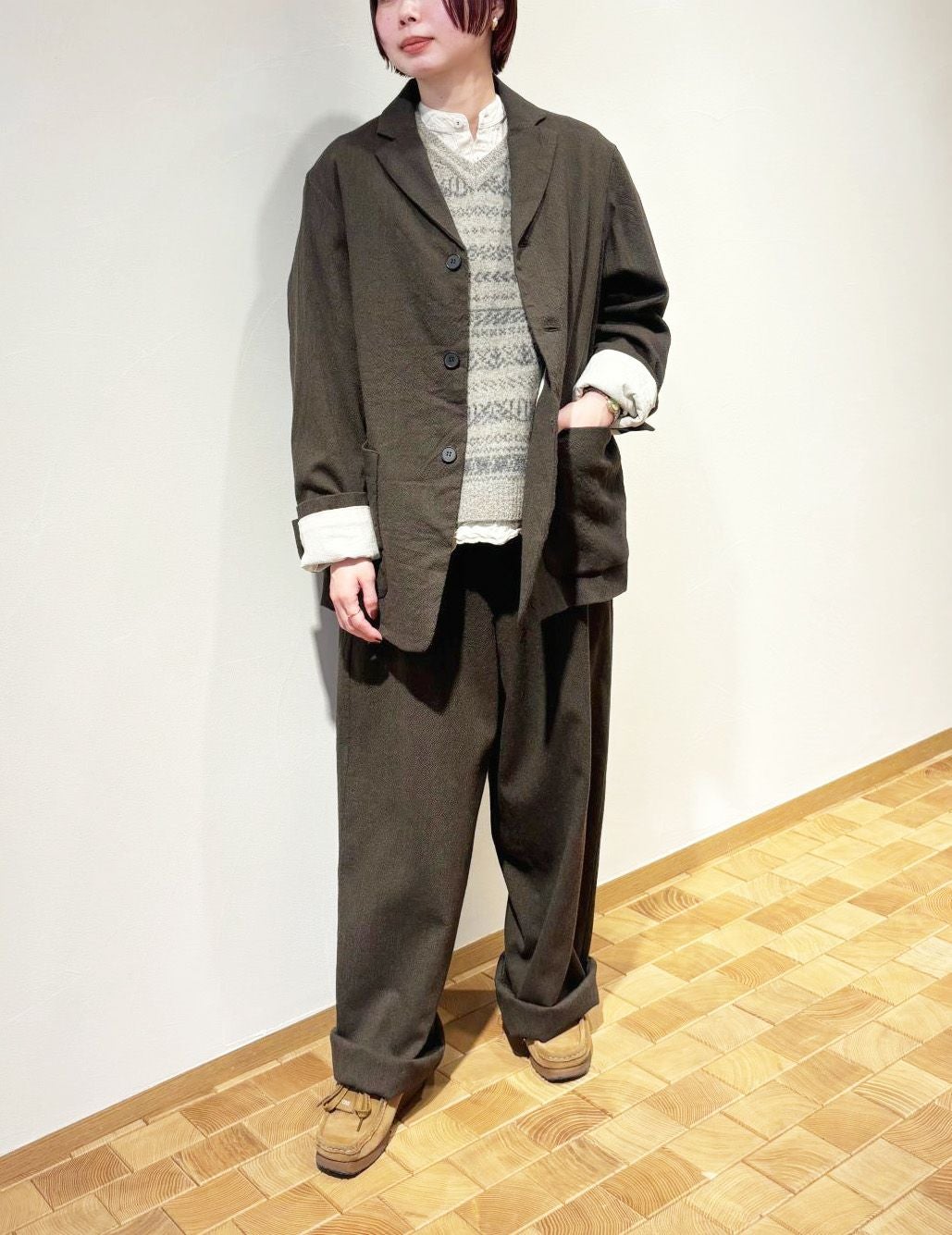 44 カーキ/36size：スタッフ150㎝