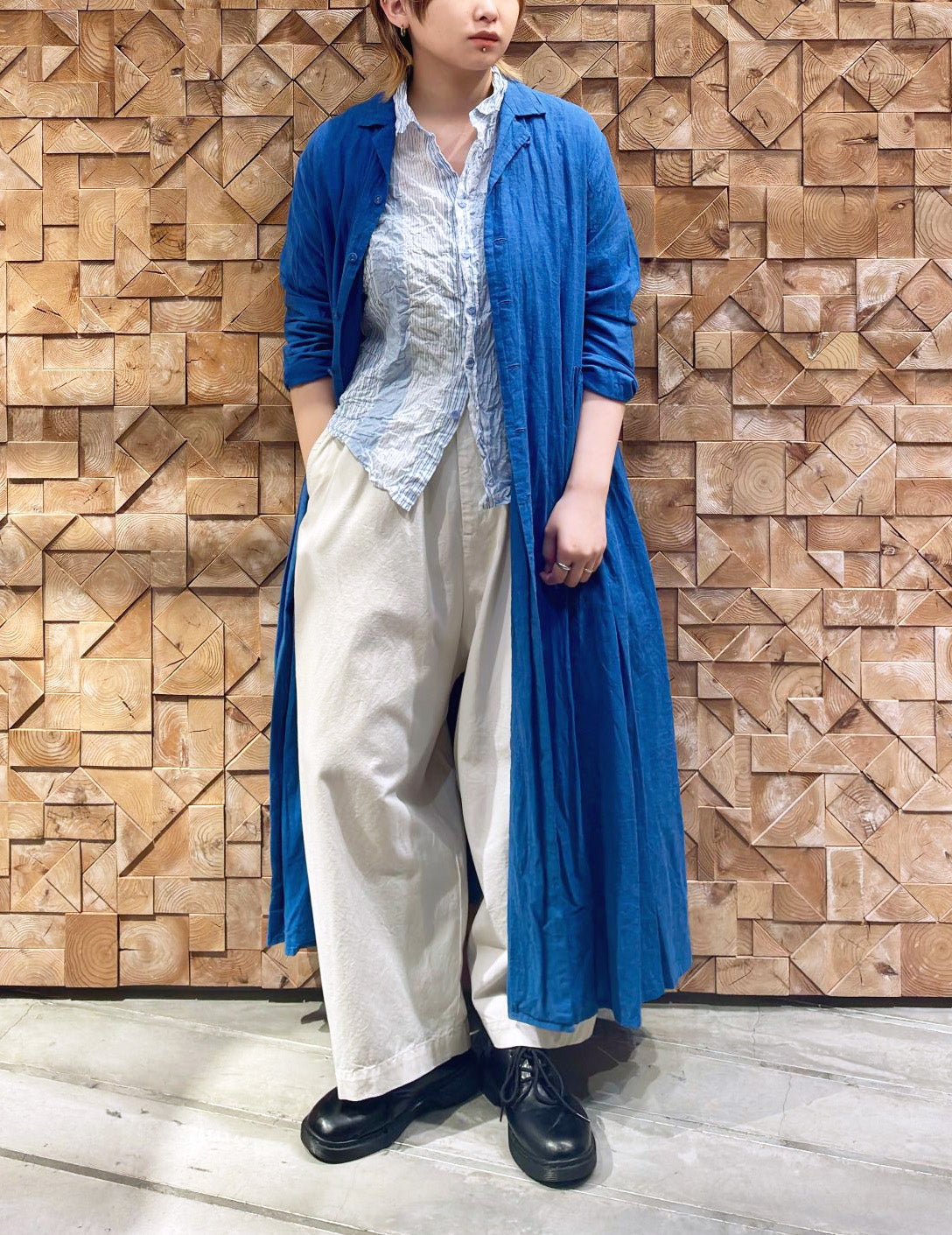 02 ランダムストライプ/36size：スタッフ154㎝