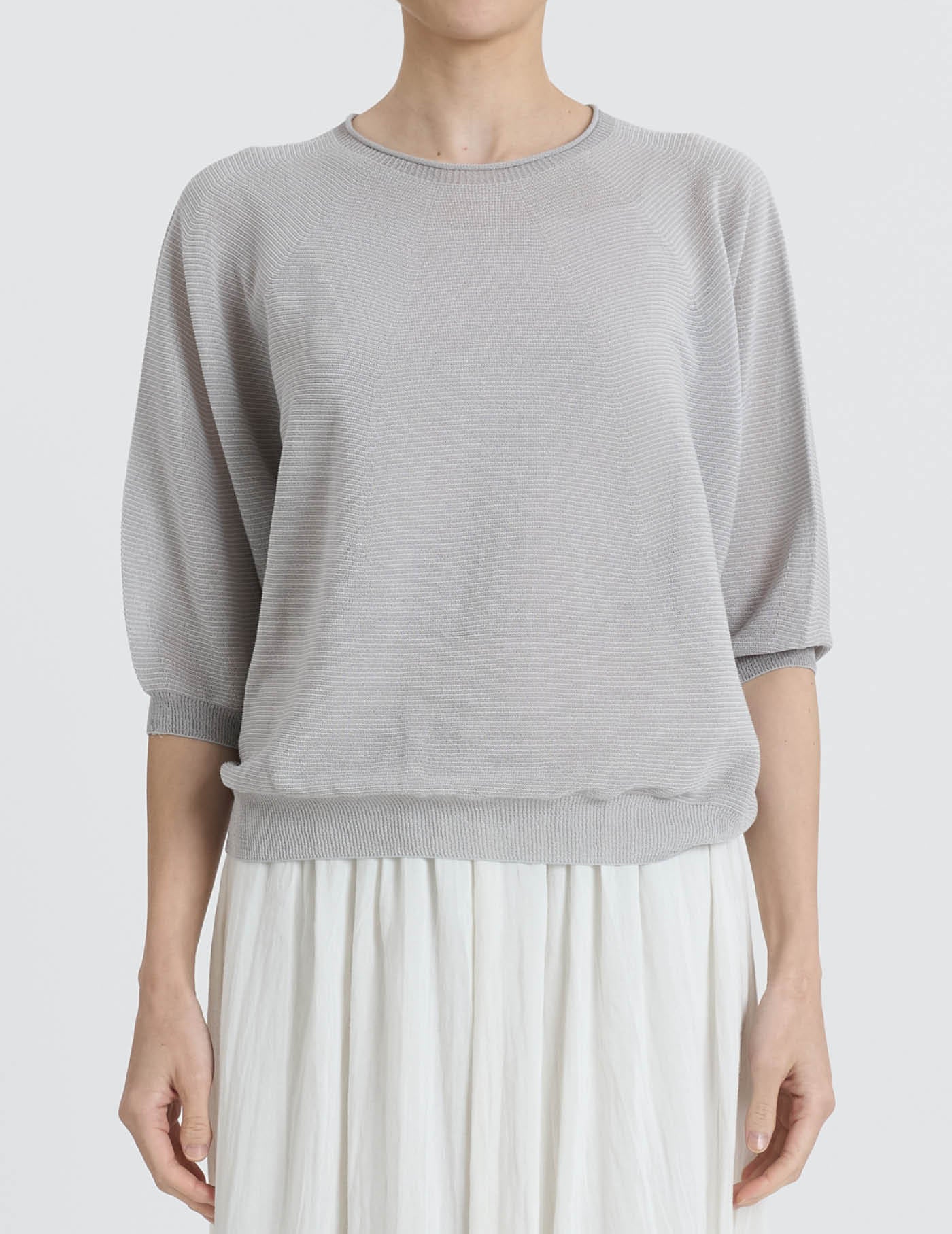 パドカレ Pas de calais ウォッシャブル 和紙ミックス プルオーバー ウォッシャブル和紙ブレンド ボーダープルオーバー | (パドカレ)公式