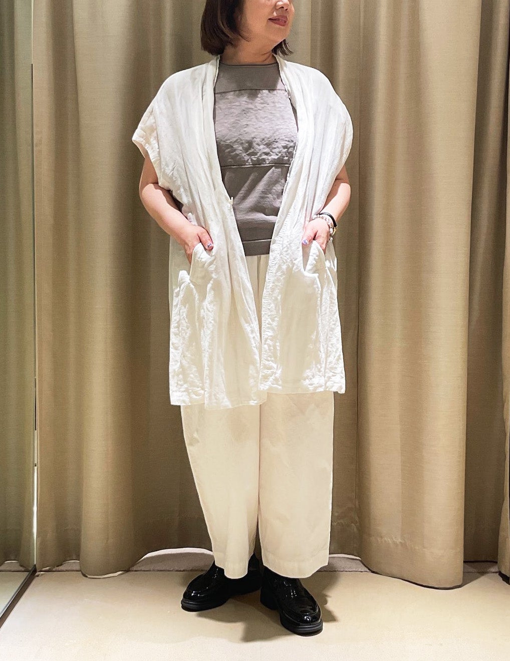 50 グレー/36size：スタッフ166㎝