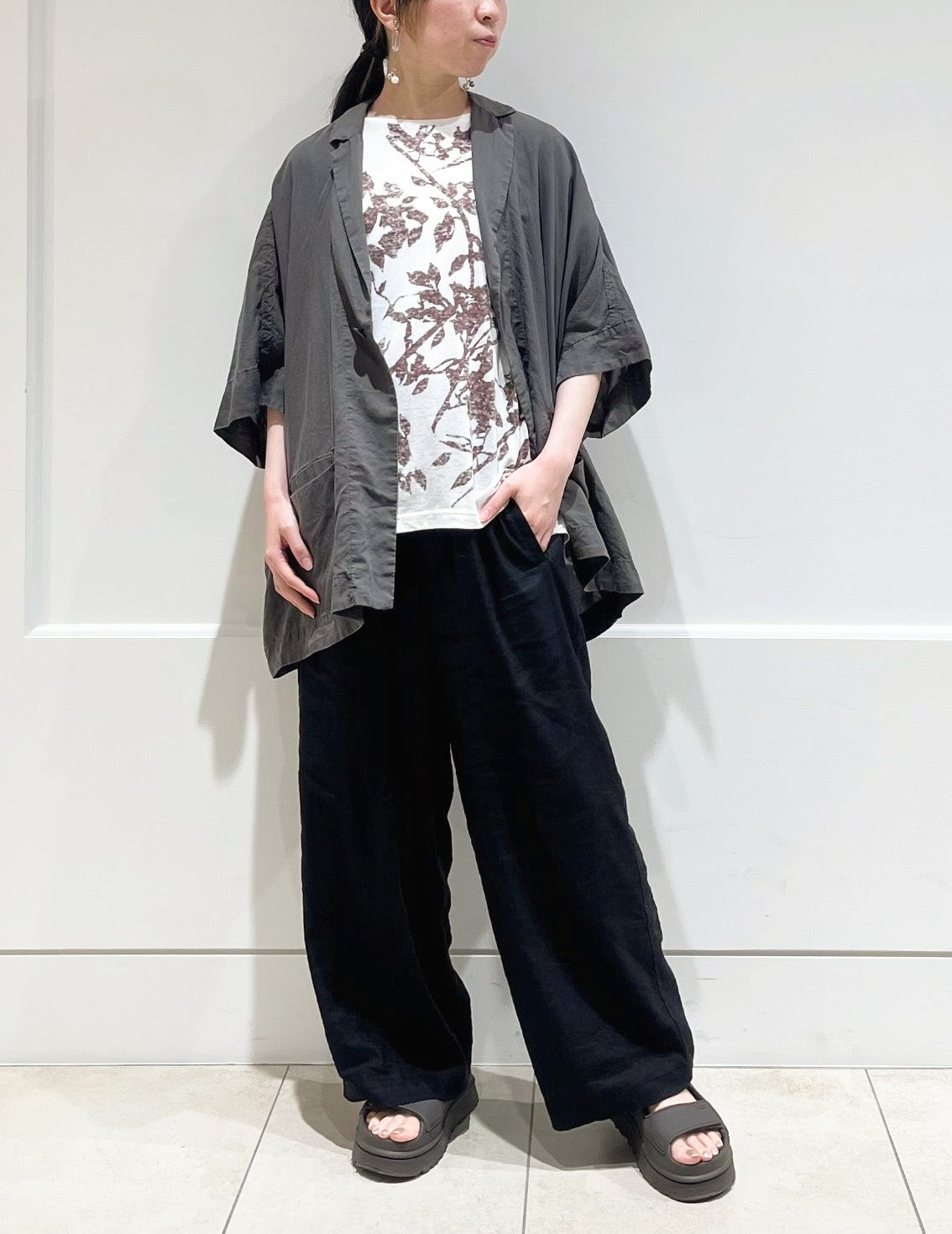 50 グレー/36size：スタッフ158㎝