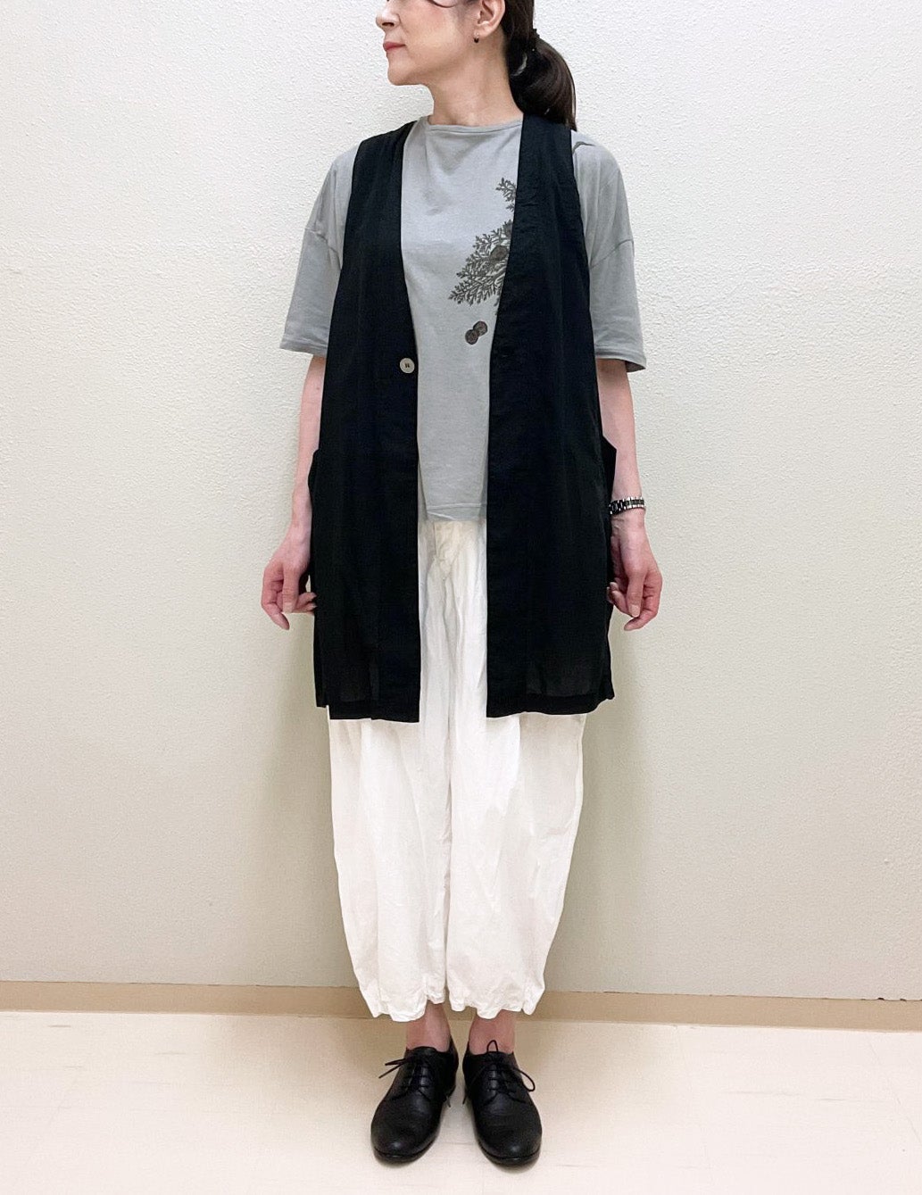 50 グレー/36size：スタッフ163㎝