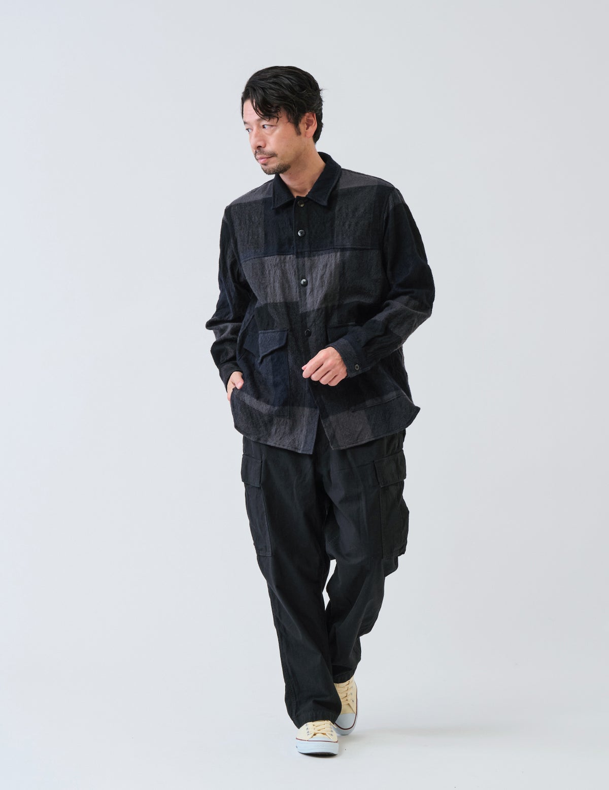 90 ブラック　Msize：モデル180㎝