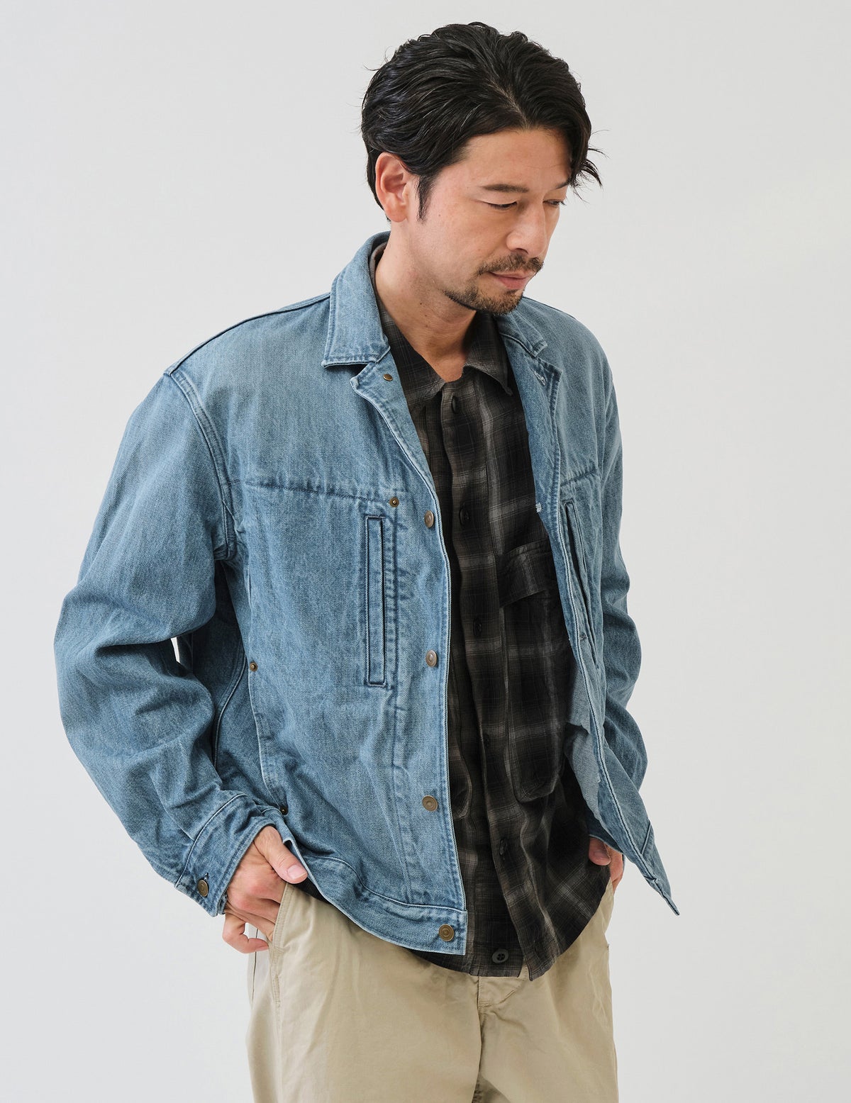 35 ブルー　Msize：モデル180㎝